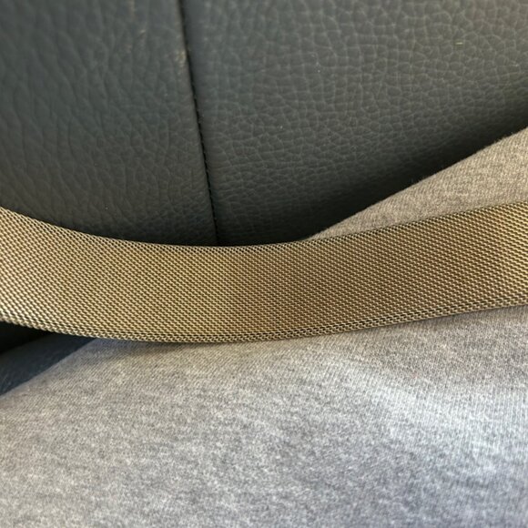 80s silver mesh belt,silver tone buckle and end tip, made in Italy - Picture 6 of 7